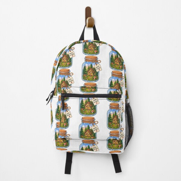 Item preview, Cozy Woodland Cottage Terrarium – Magical Cottagecore Small Escapes Sticker designed and sold by Anstickerrr.