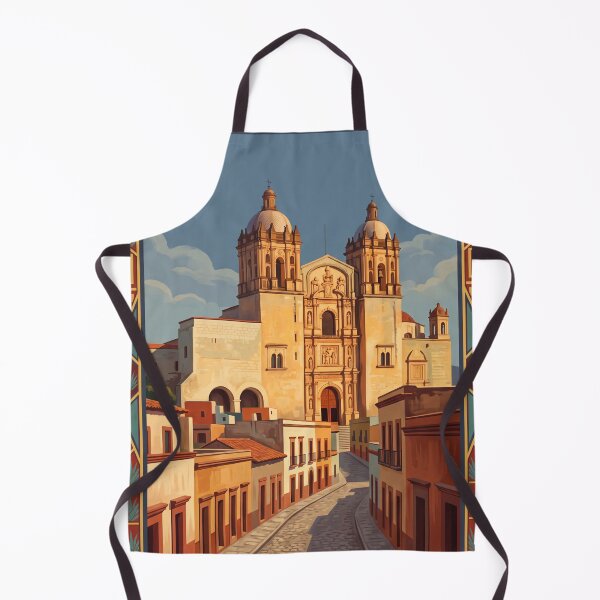 Item preview, Oaxaca Mexico Vintage Travel Art – Santo Domingo & Colonial Street designed and sold by Bomax121.