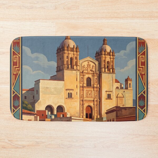 Item preview, Oaxaca Mexico Vintage Travel Art – Santo Domingo & Colonial Street designed and sold by Bomax121.