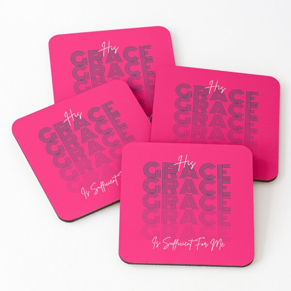 Item preview, HIs Grace Is Sufficient For Me - Church Inspiring Community Word  - Christmas Gifts For Wife - Pink designed and sold by Doiemacreations.