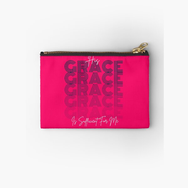 Item preview, HIs Grace Is Sufficient For Me - Church Inspiring Community Word  - Christmas Gifts For Wife - Pink designed and sold by Doiemacreations.