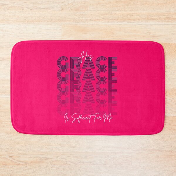 Item preview, HIs Grace Is Sufficient For Me - Church Inspiring Community Word  - Christmas Gifts For Wife - Pink designed and sold by Doiemacreations.