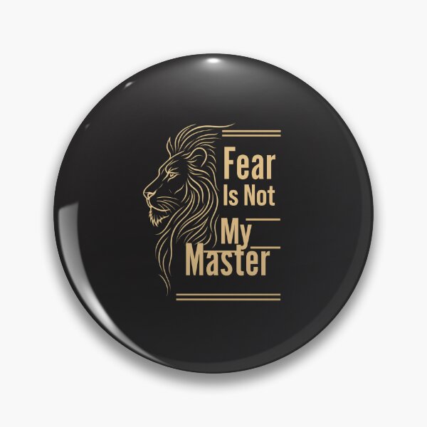 Item preview, Fear Is Not My Master Minimalist Line Art Lion Motivational Design designed and sold by Bennie Singh.