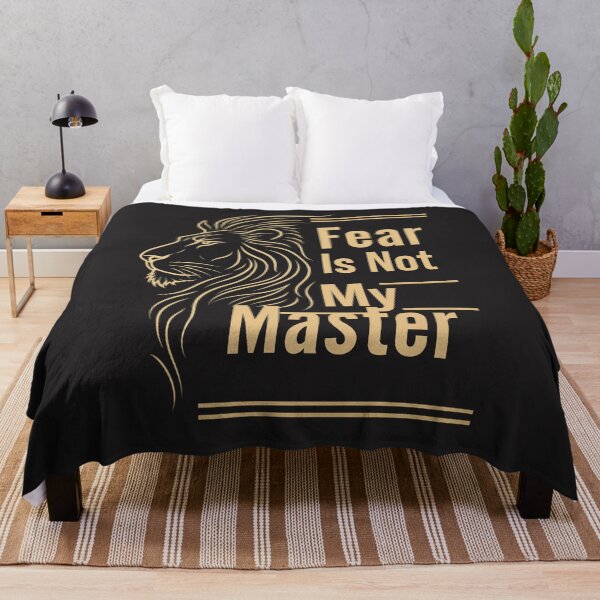 Item preview, Fear Is Not My Master Minimalist Line Art Lion Motivational Design designed and sold by Bennie Singh.