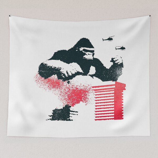 Item preview, Powerful King Kong High Rise Tower Stencil designed and sold by EdvvinStudios.