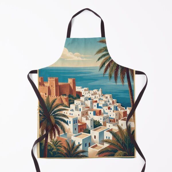 Item preview, Tangier Morocco Vintage Travel Art – Kasbah, Medina & Mediterranean Coast designed and sold by Bomax121.