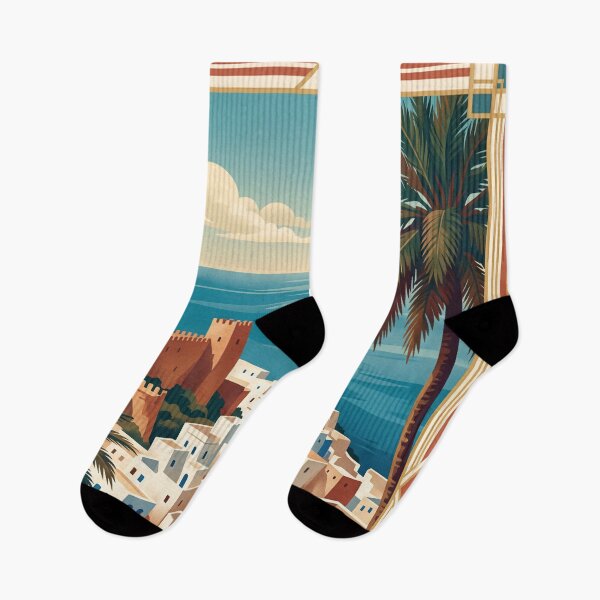 Item preview, Tangier Morocco Vintage Travel Art – Kasbah, Medina & Mediterranean Coast designed and sold by Bomax121.