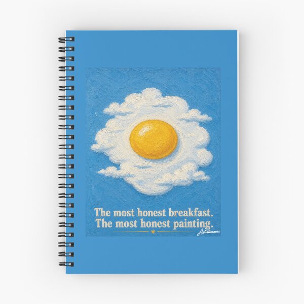 Item preview, Fried Egg Becomes Sun and Clouds Surrealist Food Art Sky Blue designed and sold by Artisticanvas.