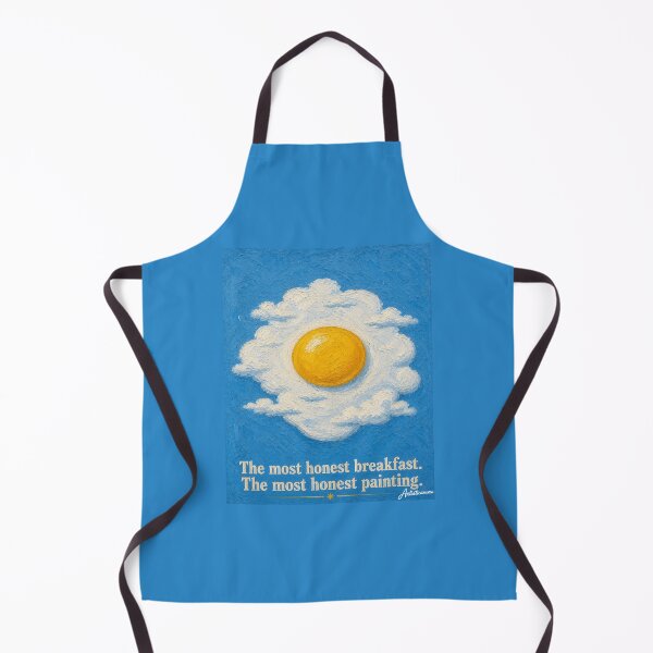 Item preview, Fried Egg Becomes Sun and Clouds Surrealist Food Art Sky Blue designed and sold by Artisticanvas.