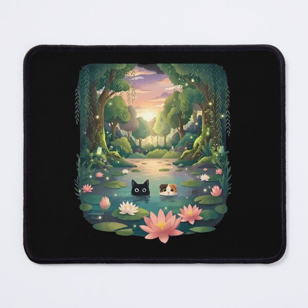 Item preview, Enchanted Forest Pets Pond Lotus Sunset Magic designed and sold by SoyLamderma.