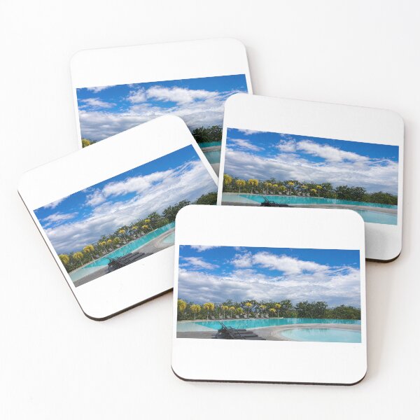 Item preview, Lounging by the pool under blue skies, surrounded by palm trees designed and sold by blitzkrig.