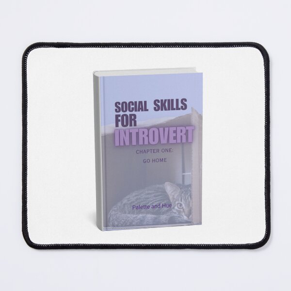 Item preview, Social Skills for Introverts – Funny Cat Book Design designed and sold by Palette & Hue.
