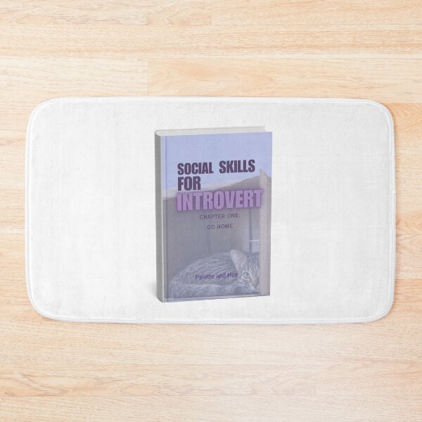 Item preview, Social Skills for Introverts – Funny Cat Book Design designed and sold by Palette & Hue.