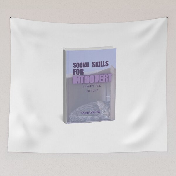 Item preview, Social Skills for Introverts – Funny Cat Book Design designed and sold by Palette & Hue.