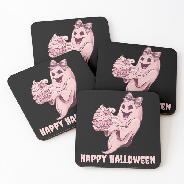 Item preview, Pinkoween Creepy Cute Ghost & Cupcake Happy Halloween designed and sold by MythicCotton.