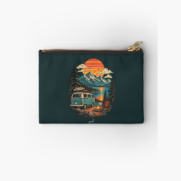 Item preview, Retro Mountain Camping Adventure – Vintage Van Sunset designed and sold by Musamem  Designs.