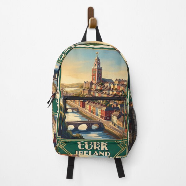 Item preview, Cork Ireland Vintage Travel Art – Shandon Bells & River Lee Cityscape designed and sold by Bomax121.