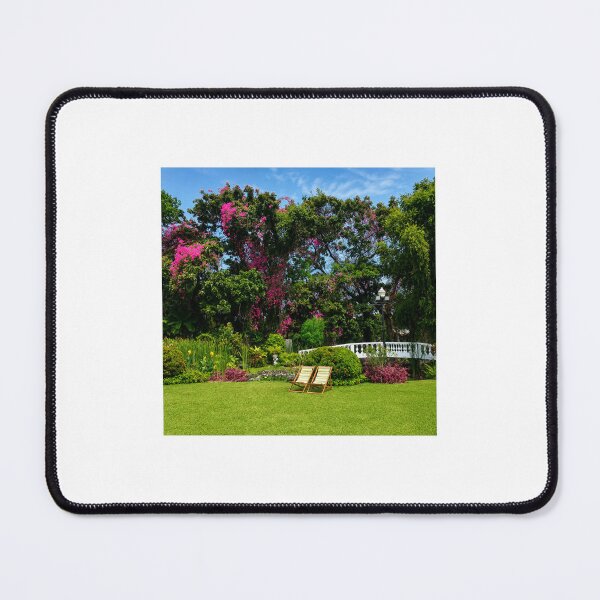 Item preview, Sunny garden retreat with pink blossoms designed and sold by blitzkrig.