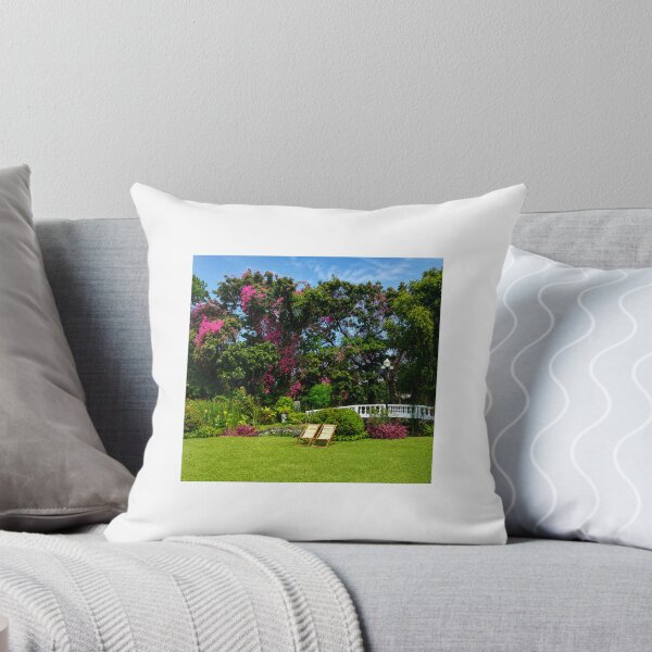Item preview, Sunny garden retreat with pink blossoms designed and sold by blitzkrig.