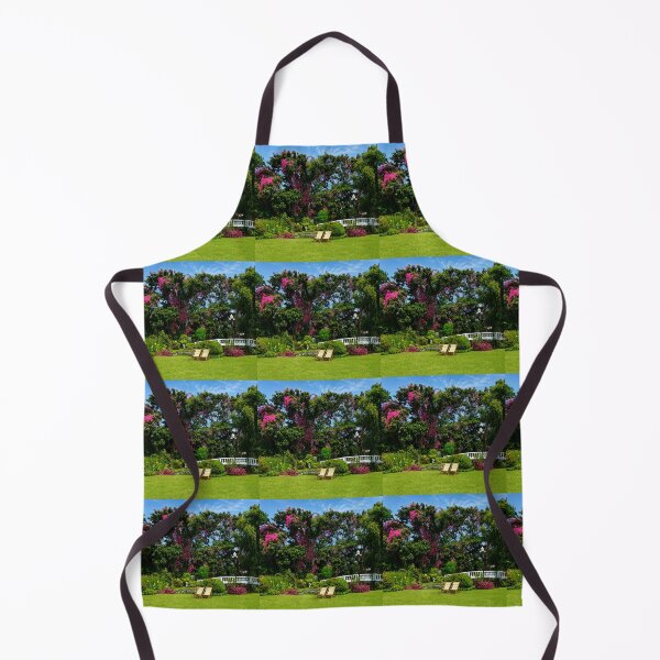 Item preview, Sunny garden retreat with pink blossoms designed and sold by blitzkrig.