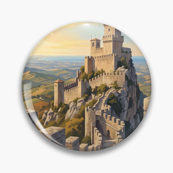 Item preview, San Marino Vintage Travel Art – Guaita Fortress & Mount Titano designed and sold by Bomax121.