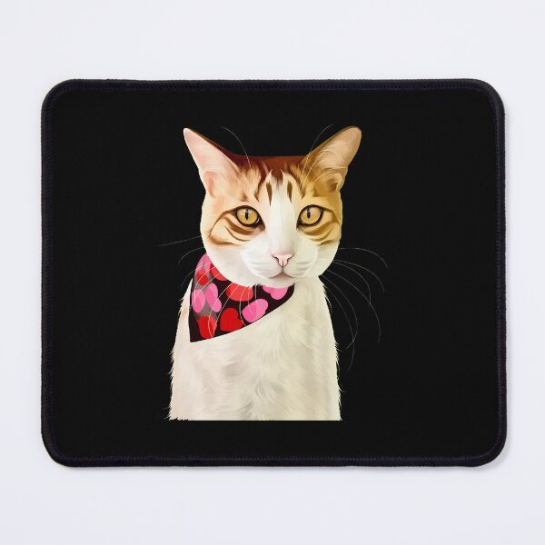 Item preview, Ginger Cat Heart Bandana Portrait Art designed and sold by SoyLamderma.