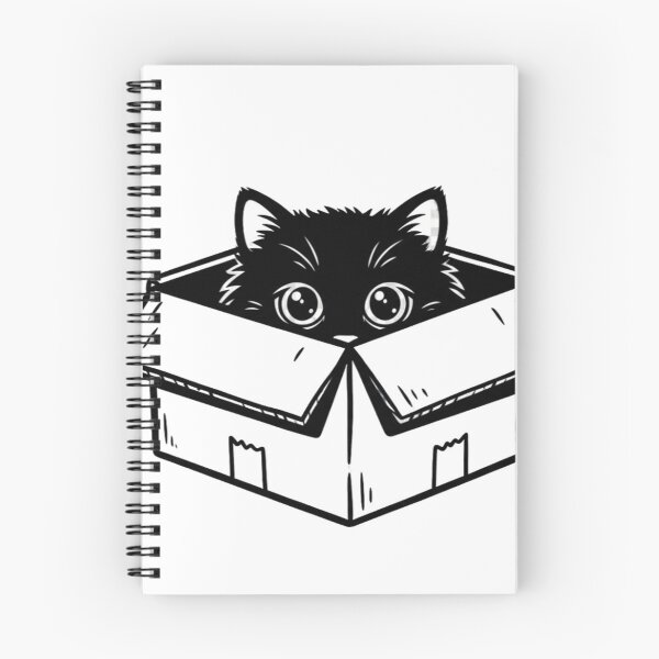 Item preview, Introvert Cat Club – Hiding in a Box designed and sold by D TEE.