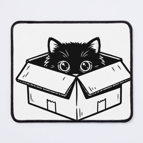 Item preview, Introvert Cat Club – Hiding in a Box designed and sold by D TEE.