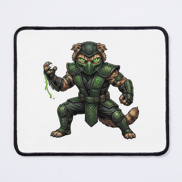 Item preview, Ninja Cat Warrior – Green Martial Arts Cat designed and sold by TOOBIC.