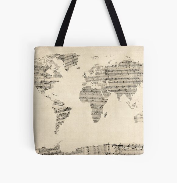 Jordan Country Word Map Typography On Distressed Canvas Tote Bag