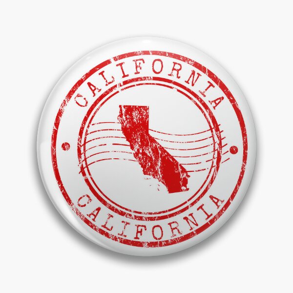 Artikelvorschau, California State Map Vintage Red Rubber Stamp entworfen und verkauft von chaaval.