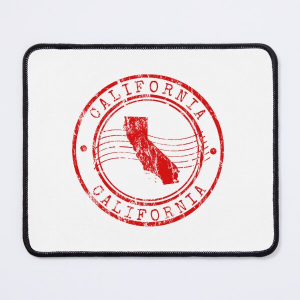 Item preview, California State Map Vintage Red Rubber Stamp designed and sold by chaaval.