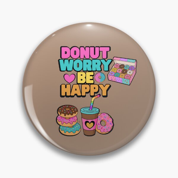 Item preview, Donut Worry Be Happy – Cute Coffee & Donuts designed and sold by Aimetoi.