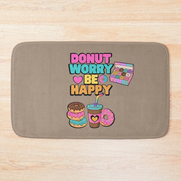 Item preview, Donut Worry Be Happy – Cute Coffee & Donuts designed and sold by Aimetoi.