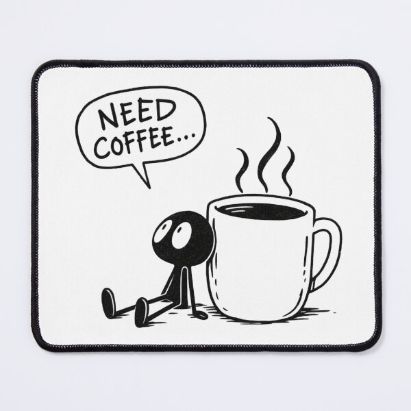Item preview, Need Coffee Funny Minimalist Doodle designed and sold by Bartas2026.