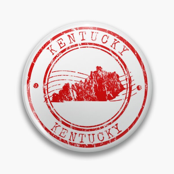 Artikelvorschau, Kentucky State Map Vintage Red Rubber Stamp entworfen und verkauft von chaaval.