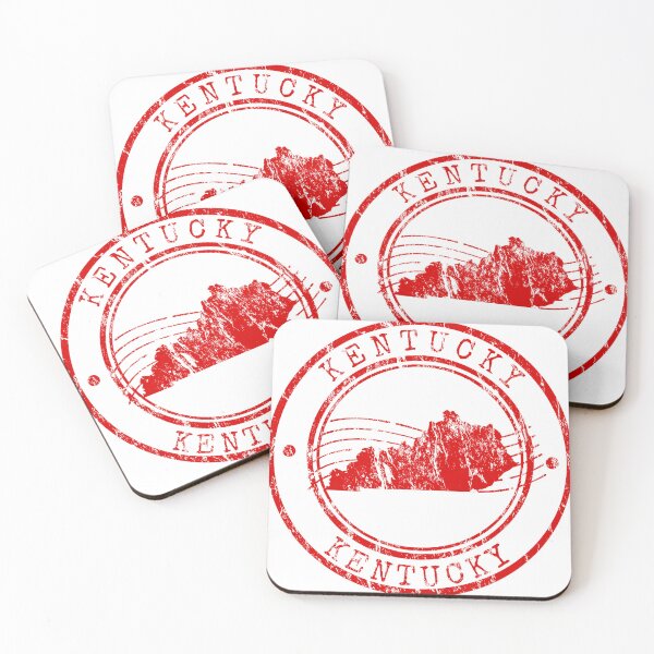 Item preview, Kentucky State Map Vintage Red Rubber Stamp designed and sold by chaaval.