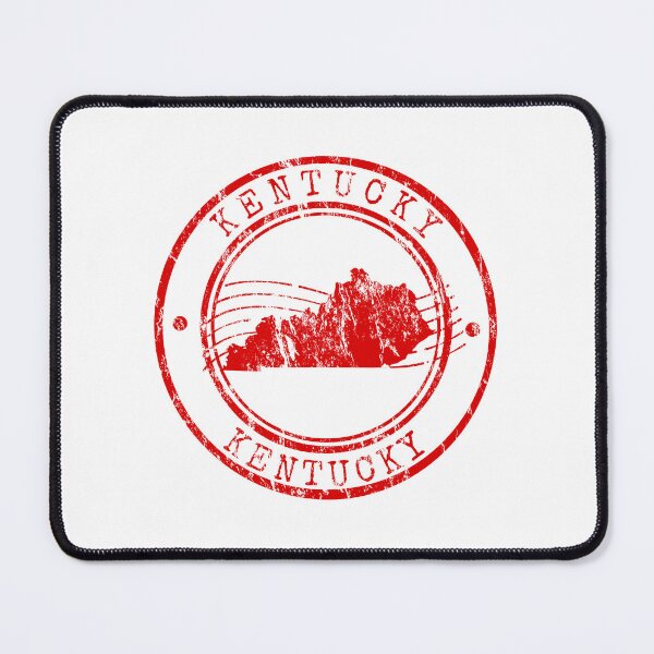 Item preview, Kentucky State Map Vintage Red Rubber Stamp designed and sold by chaaval.