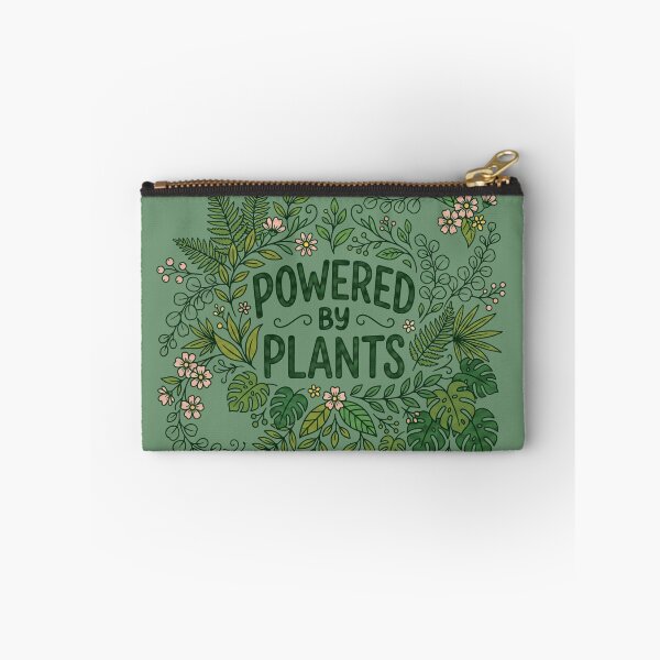 Item preview, Powered By Plants Vegan Floral Botanical Leaf Art designed and sold by Wild-way Art.