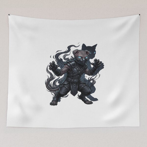 Item preview, Shadow Ninja Cat Warrior – Stealth Martial Arts Cat designed and sold by TOOBIC.
