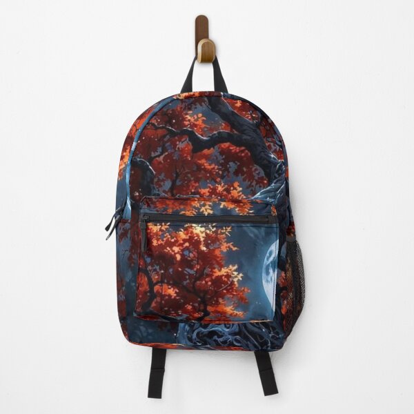 Item preview, Red Autumn Tree Full Moon Night Sky Fantasy Landscape designed and sold by LYAN-STORE.