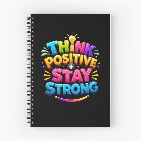 Item preview, ​Think Positive Stay Strong Neon Typography Quote designed and sold by Pawar1999.