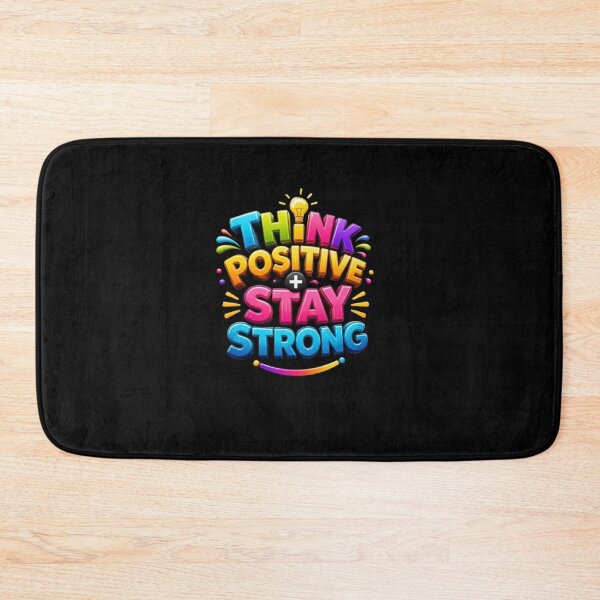 Item preview, ​Think Positive Stay Strong Neon Typography Quote designed and sold by Pawar1999.