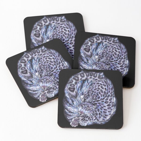 Item preview, Cool snow leopard, big cat, ice, storm, snow designed and sold by ZadzeneaArt.