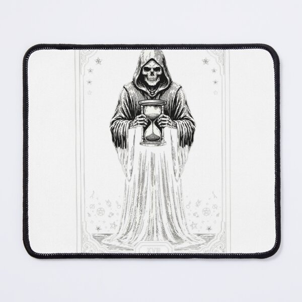 Item preview, The Observer Gothic Tarot Card - Grim Reaper Occult Woodcut Streetwear designed and sold by wyzin39.
