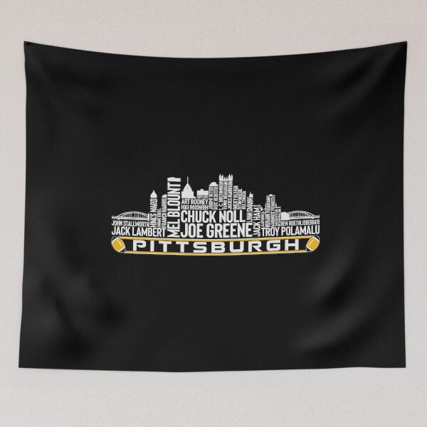 Item preview, Pittsburgh Football Legends Skyline Heritage Graphic designed and sold by MrDonald75366.