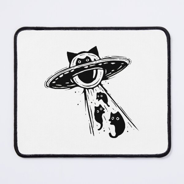 Item preview, Alien Cat Abduction Flying Saucer Design designed and sold by SoyLamderma.