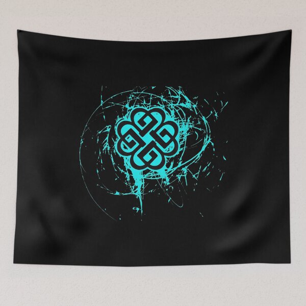 Item preview, Teal Abstract Geometric Symbol -30 designed and sold by NapoEssoArts.