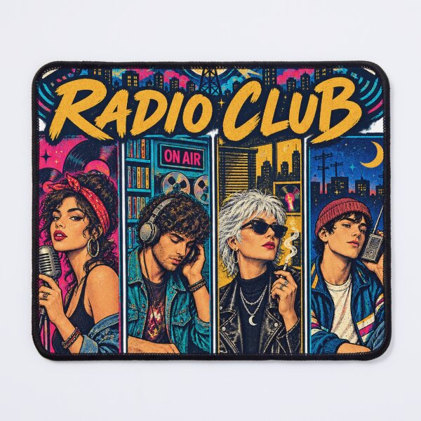 Item preview, Midnight Radio Club — Vintage 80s DJ Pop Art designed and sold by GSideArtStore.