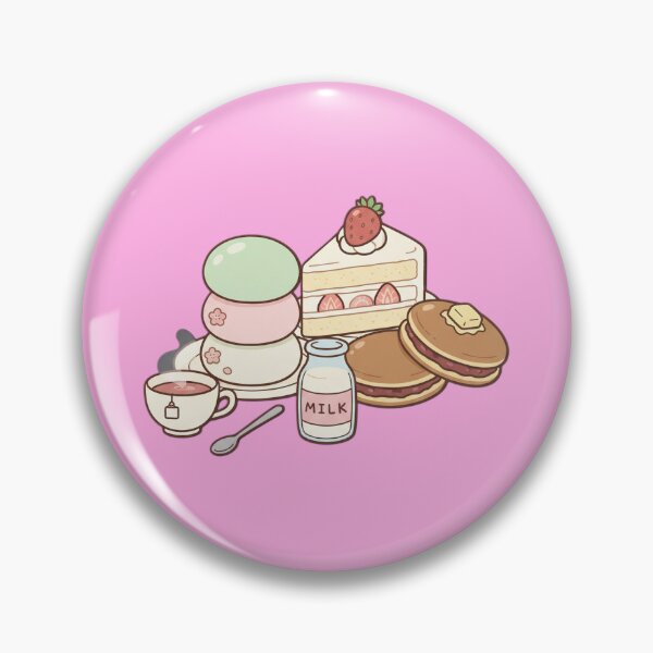 Item preview, Kawaii Japanese Desserts Strawberry Cake Mochi designed and sold by BlurBlurDesign.
